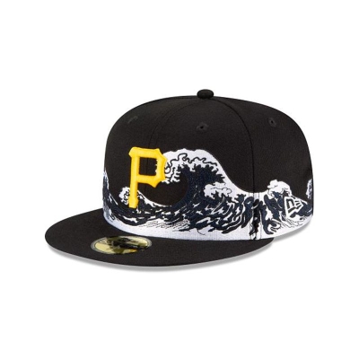 Pittsburgh Pirates Gorra | New Era MLB Wave 59fifty Fitted Cap Mexico - Negros